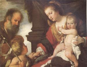 Bernardo Strozzi The Holy Family with John the Baptist (mk05) Spain oil painting art